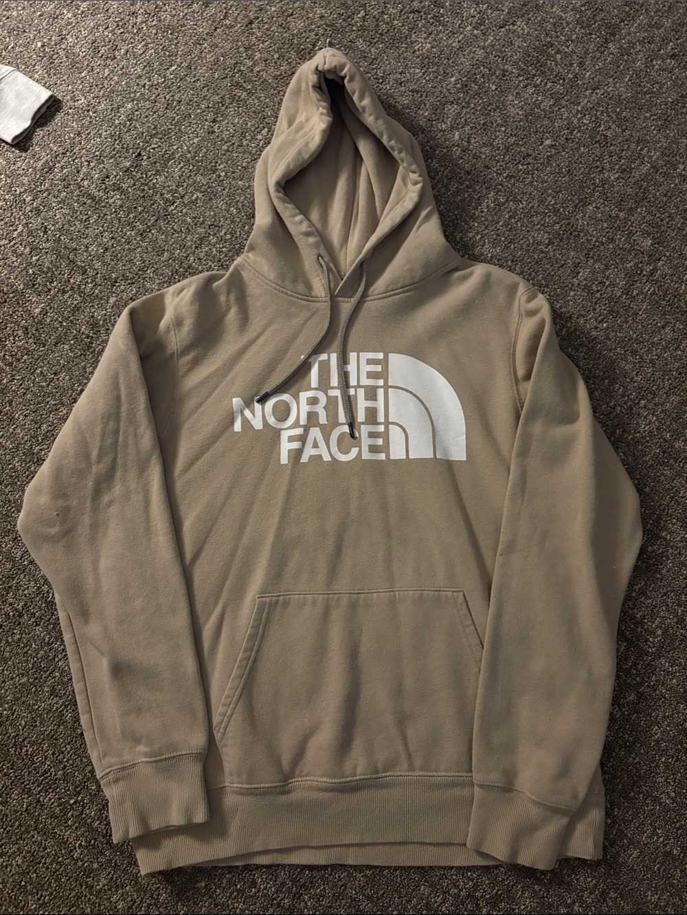 The North Face Men’s Tan Hoodie with White Logo